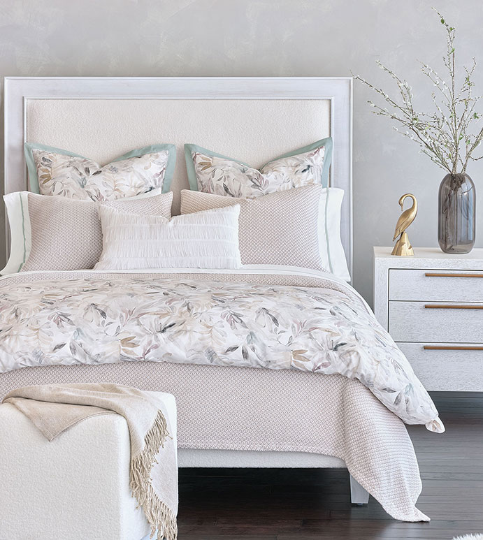 Beautiful custom bedding and semi-custom bedding from Decorating Den Interiors.