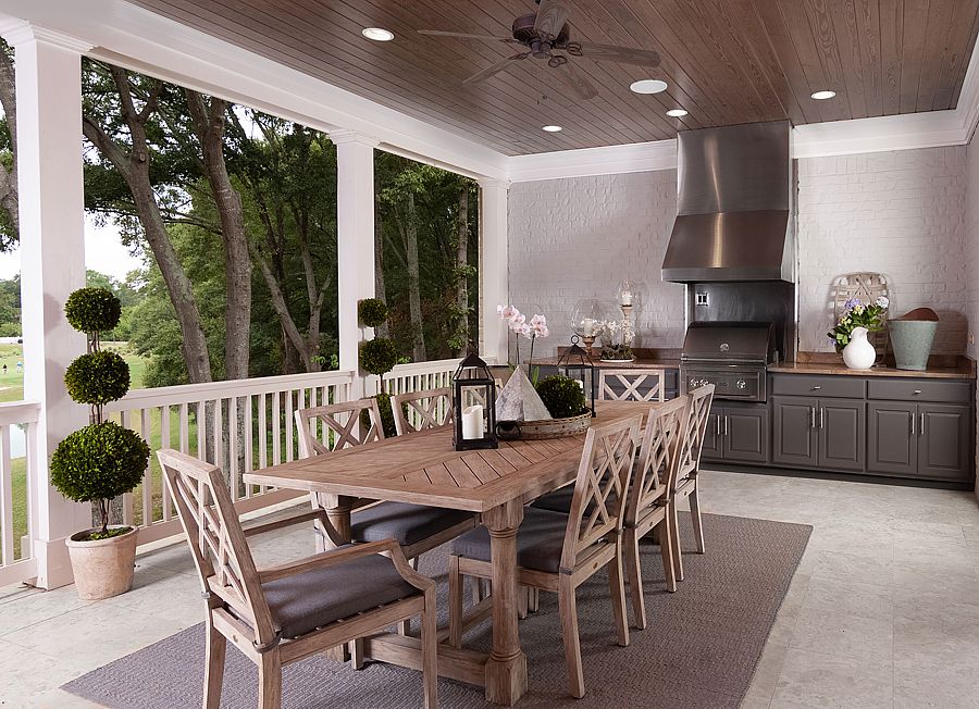 Dining al fresco is perfect in summer.