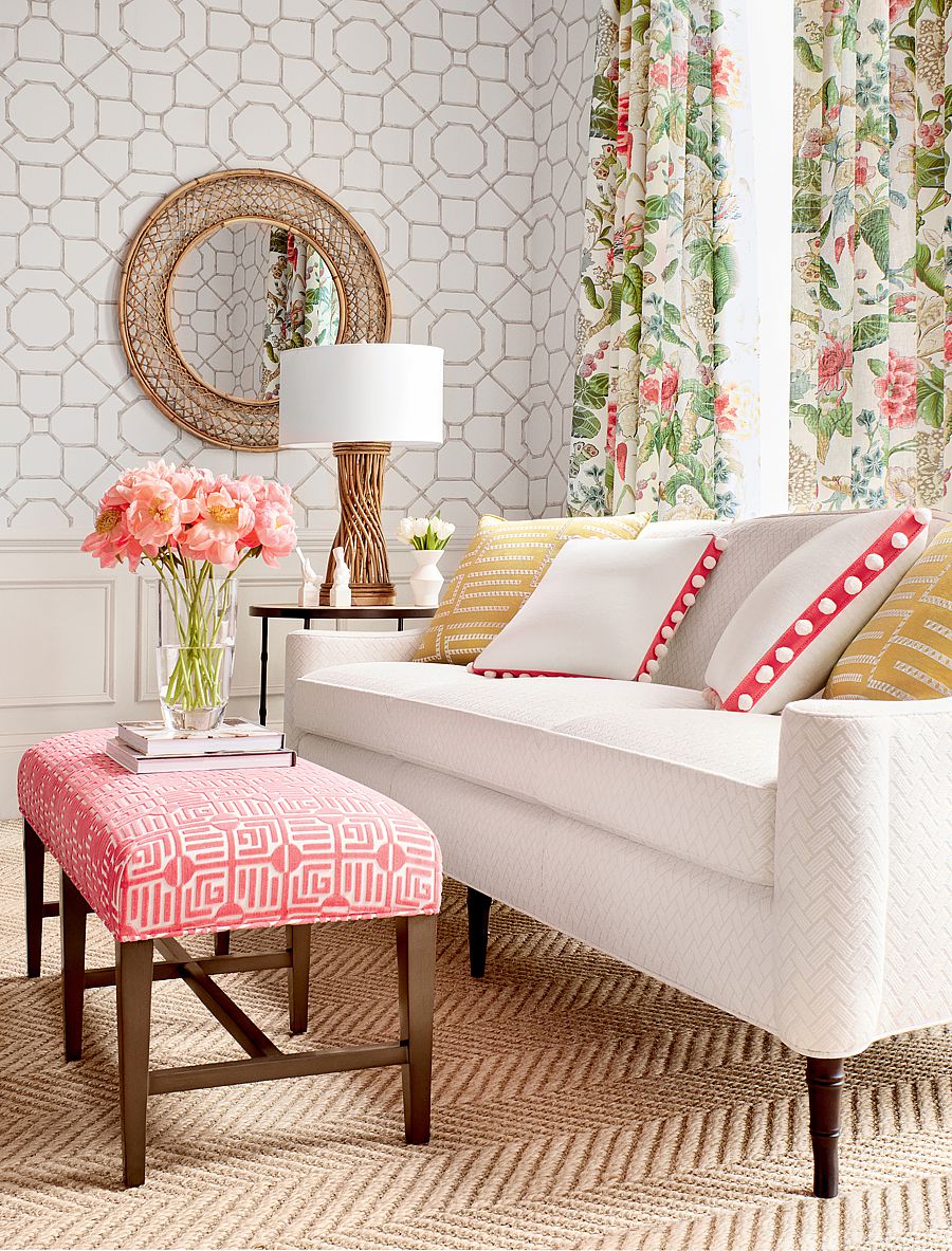 The mixture of jewel tones in this living room make is a candidate for cottagecore.